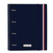 Safta el Ganso Eclipse Carpeta con 4 Anillas 35mm - Tapas Duras Forradas - Recambio 100 Hojas - Cuadriculas 5x5mm - Cierre Elastico - Incluye Separadores - 270x35x320mm - Color Azul Marino
