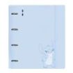 Safta Stitch Beach Carpeta con 4 Anillas 35mm - Tapas de PP Foam - Recambio 100 Hojas - Cuadriculas 5x5mm - Cierre Elastico - Incluye Separadores - 270x40x320mm - Color Azul Claro
