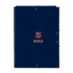 Safta F.C.Barcelona 2ª Equipacion Carpeta con 3 Solapas - Tapas Duras Forradas - Formato Folio - Cierre con Gomas - Resistente y Duradera - 260x25x335mm - Color Azul Marino