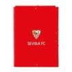 Safta Sevilla FC Carpeta con 3 Solapas - Tapas Duras Forradas - Formato Folio - Cierre con Gomas - 260x25x335mm - Color Rojo