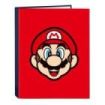 Safta Super Mario Mamma Mia Carpeta con 4 Anillas 25mm - Tapas Duras Forradas - Formato Folio - 265x40x330mm - Color Rojo