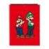 Safta Super Mario Mamma Mia Carpeta con 3 Solapas - Tapas Duras Forradas - Formato Folio - Cierre con Gomas - 260x25x335mm - Color Rojo