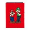 Safta Super Mario Mamma Mia Carpeta con 3 Solapas - Tapas Duras Forradas - Formato Folio - Cierre con Gomas - 260x25x335mm - Color Rojo