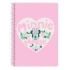Safta Minnie Mouse Minty Libreta con Espiral - Formato Cuarto - 80 Hojas de Papel 80g/m2 - Cuadriculas 4x4mm - Tapas Duras Glasofonadas - Margen Lateral - 155x10x220mm - Color Rosa Pastel
