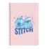 Safta Stitch Ohana Libreta con Espiral - Formato Folio - 80 Hojas de Papel 80g/m2 - Cuadriculas 4x4mm - Tapas Duras Glasofonadas - Margen Lateral - 215x10x310mm - Color Rosa Pastel