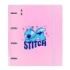 Safta Stitch Ohana Carpeta con 4 Anillas 35mm - Tapas de PP Foam - Recambio 100 Hojas - Cuadriculas 5x5mm - Cierre Elastico - Incluye Separadores - 270x40x320mm - Color Rosa