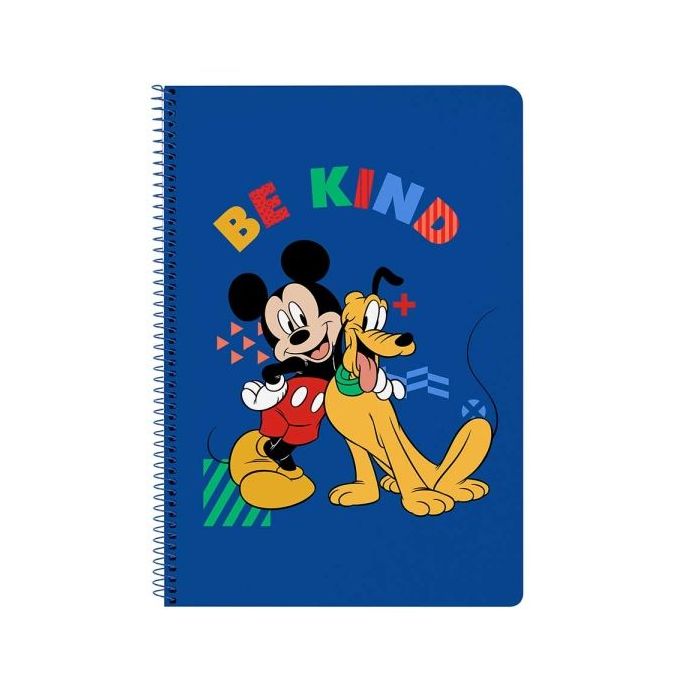 Safta Mickey Mouse Today Libreta con Espiral - Formato Folio - 80 Hojas de Papel 80g/m2 - Cuadriculas 4x4mm - Tapas Duras Glasofonadas - Margen Lateral - 215x10x310mm - Color Azul