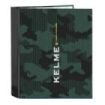 Safta Kelme Camo Carpeta con 4 Anillas 40mm - Tapas Duras Forradas - Formato Folio - 270x60x330mm - Color Verde Camuflaje