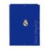 Safta Real Madrid Carpeta con 3 Solapas - Tapas Duras Forradas - Formato Folio - Cierre con Gomas - 260x25x335mm - Color Azul