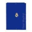 Safta Real Madrid Carpeta con 3 Solapas - Tapas Duras Forradas - Formato Folio - Cierre con Gomas - 260x25x335mm - Color Azul