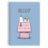 Safta Snoopy Libreta con Espiral - Formato Cuarto - 80 Hojas de Papel 80g/m2 - Cuadriculas 4x4mm - Tapas Duras Glasofonado - Margen Lateral - 155x10x220mm - Color Azul