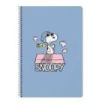 Safta Snoopy Libreta con Espiral - Formato Folio - 80 Hojas de Papel 80g/m2 - Cuadriculas 4x4mm - Tapa Dura Decorada - Margen Lateral - 215x10x310mm - Color Azul