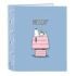 Safta Snoopy Carpeta con 4 Anillas 40mm - Tapas Duras Forradas - Formato Folio - 270x60x330mm - Color Azul
