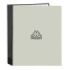 Safta Kappa Grey Carpeta con 4 Anillas 40mm - Tapas Duras Forradas - Formato Folio - 270x60x330mm - Color Negro y Gris