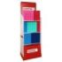 Safta Expositor de Papeleria - Capacidad de 335.4L - Estructura Robusta y Duradera - Presentacion Ordenada y Atractiva - 600x380x1900mm - Colores Surtidos