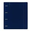 Safta Carpeta con 4 Anillas 35mm - Tapa de Plastico - Recambio 100 Hojas - Cierre Elastico - Ranura para Boligrafo - Separadores Internos - 270x40x320mm - Color Azul Marino