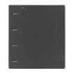Safta Urban Style Carpeta con 4 Anillas 35mm - Tapa de Plastico - Recambio 100 Hojas - Cuadriculas 5x5mm - Cierre Elastico - Incluye Separadores Internos - 270x40x320mm - Color Gris