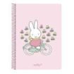 Safta Miffy Flores Cuaderno Espiral - Formato A6 - 120 Hojas - 118x146mm - Color Rosa