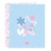Safta Blackfit8 Smile Carpeta con 4 Anillas 40mm - Tapas Duras Forradas - Formato Folio - 270x60x330mm - Color Azul Claro