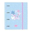 Safta Blackfit8 Smile Carpeta con 4 Anillas 35mm - Tapas Duras Forradas - Recambio 100 Hojas - Cuadriculas 5x5mm - Cierre Elastico - 270x35x320mm - Color Azul Claro