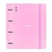 Safta Blackfit8 Smile Carpeta con 4 Anillas 35mm - Tapas de PP Foam - Recambio 100 Hojas - Cierre Elastico - Incluye Separadores - Cuadricula 5x5mm - 270x40x320mm - Color Rosa
