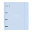 Safta Blackfit8 Cool Carpeta con 4 Anillas 35mm - Tapas de PP Foam - Recambio 100 Hojas - Cierre Elastico - Incluye Separadores - Ranura para Boligrafo - 270x40x320mm - Color Azul Claro