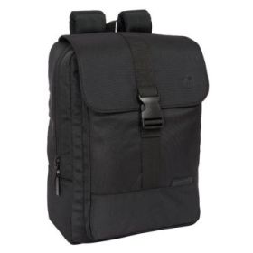 Safta F.C.Barcelona Premium Mochila para Portatil hasta 13.3" - Doble Cremallera - Bolsillo Interior - Conector USB - Espalda y Hombreras Acolchadas - Asa Superior - 290x120x390mm - Color Negro