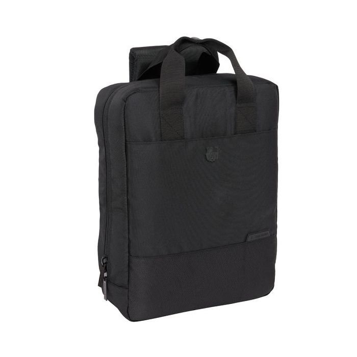 Safta F.C.Barcelona Premium Mochila para Portatil hasta 13.3" - Conector USB - Bolsillo Interior - Ergonomica - Cinta para Maleta - Asa Superior - 12.45L - 290x110x390mm - Color Negro