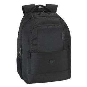 Safta F.C.Barcelona Premium Mochila para Portatil hasta 15.6" - Bolsillo para Tablet - Ergonomica - Alojamiento para Gafas - Cremalleras para Candado - 21L - 300x160x430mm - Color Negro