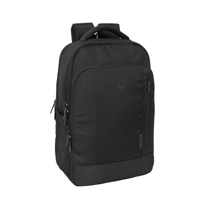 Safta F.C.Barcelona Premium Mochila para Portatil hasta 15.6" - Conector USB - Portabotellas - Tirador Doble - Hombreras Acolchadas - Alojamiento para Gafas - 19.15L - 290x150x440mm - Color Negro