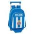 Safta RCD Espanyol Mochila con Carro - Hombreras Acolchadas - Bolsillo Frontal - Asa Superior - Mochila Extraible - Material Resistente - Medidas Abiertas - 10L - 270x100x330mm - Color Azul y Blanco