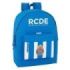 Safta RCD Espanyol Mochila - Bolsillo Frontal - Hombreras Acolchadas - Doble Tirador en Cremallera - Asa Superior - 21L - 325x150x430mm - Color Azul y Blanco