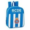 Safta RCD Espanyol Mochila Guarderia - Adaptable a Carro - Tarjeta de Identificacion - Asa de Mano - 6L - 220x100x270mm - Color Azul y Blanco