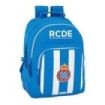Safta Rcd Espanyol Mochila con 2 Compartimentos - Antirozaduras - Adaptable a Carro - Bolsillo Frontal - Portabotellas - Tirador Doble - Hombreras Ergonomicas - 20L - 320x150x420mm - Color Azul y Blanco