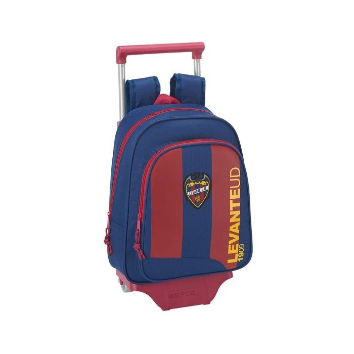 Safta Levante U.D. Mochila con Carro - Hombreras Acolchadas - Bolsillo Frontal - Asa Superior - Mochila Extraible - Carro Resistente - 10L - 70x100x330mm - Color Rojo y Azul
