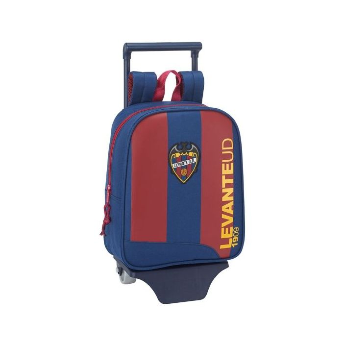 Safta Levante U.D. Mochila con Carro - Tarjeta ID - Asa Superior - Mochila Extraible - Carro Resistente - 6L - Material Duradero - Facil de Transportar - 220x100x270mm - Color Rojo y Azul