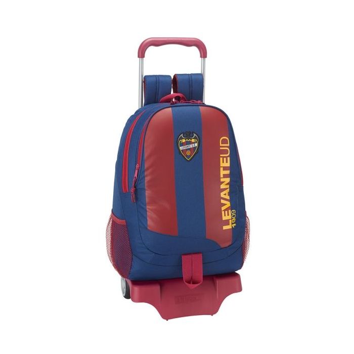 Safta Levante U.D. Mochila con Carro - Portabotellas - Dos Compartimentos Grandes - Tirador Doble - Hombreras y Espalda Acolchadas - Mochila Extraible - 320x160x440mm - Color Rojo y Azul