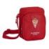 Safta Real Sporting de Gijon Corporativa Bandolera - Cremallera - Bolsillo Frontal - Bandolera Ajustable - Compartimento Trasero con Velcro - 2L - 160x60x220mm - Color Rojo