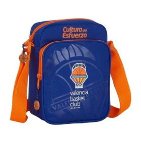Safta Valencia Basket Bandolera - Cremallera - Bolsillo Frontal - Bandolera Ajustable - Compartimento Trasero con Velcro - 2L - 160x60x220mm - Color Azul Oscuro