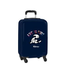 Safta el Niño Life Is Fun Maleta Trolley de Cabina 20” - Cierre con Candado - Interior Forrado y Bolsillos - Ruedas Giratorias - Mango Extensible Ajustable - Color Azul Marino