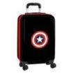 Safta Capitan America Teen Maleta Trolley de Cabina 20” - Cierre con Candado - Organizador - Asa Flexible de PVC - 45x200x550mm - Color Negro
