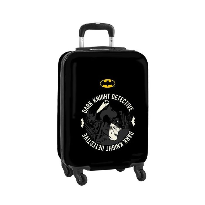 Safta Batman Hero Maleta Trolley de Cabina 20” - Cierre con Candado - Interior Forrado - Ruedas Giratorias - Asa Extensible - Material ABS y PC - 40.1L - Peso 2.62kg - 345x200x550mm - Color Negro