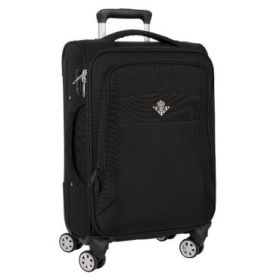 Safta Real Betis Balompie Premium Maleta Trolley de Cabina 20” - Cierre con Candado - Cintas Sujetaequipaje - Asas Superior y Lateral - Protecciones Laterales - 35.7L - 350x200x510mm - Color Negro