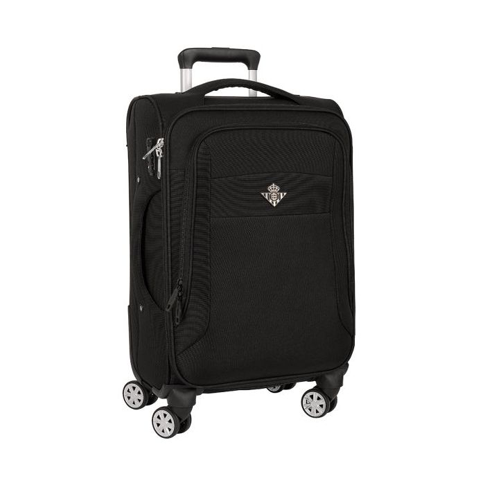 Safta Real Betis Balompie Premium Maleta Trolley de Cabina 20” - Cierre con Candado - Cintas Sujetaequipaje - Asas Superior y Lateral - Protecciones Laterales - 35.7L - 350x200x510mm - Color Negro
