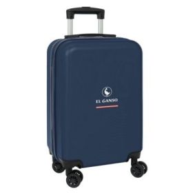 Safta el Ganso Classic Maleta Trolley de Cabina 20” - Cierre con Candado - Interior Forrado - Panel con Cremallera - Cintas con PVC - Ruedas Giratorias - 40.1L - 345x200x550mm - Color Azul Marino