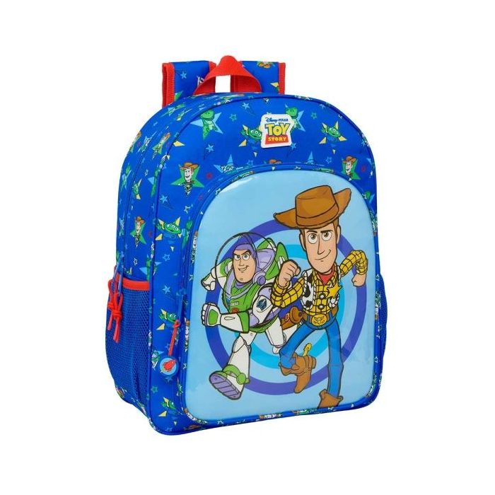 Safta Toy Story Good Vibes Mochila Adaptable a Carro - Bolsillos Laterales - Doble Tirador - Hombreras Acolchadas - Bolsillo Frontal - Asa Superior - 19L - 330x140x420mm - Color Azul