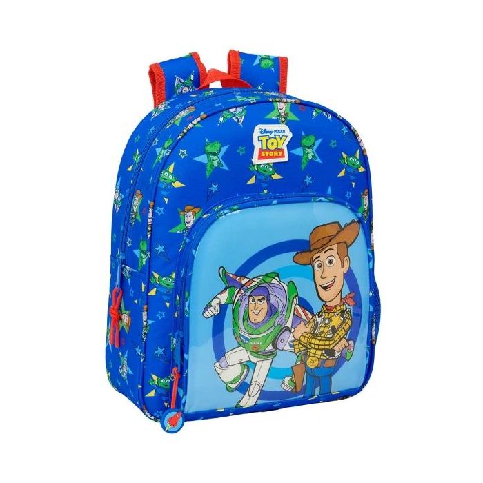 Safta Toy Story Good Vibes Mochila Infantil - Adaptable a Carro - Bolsillos Laterales - Hombreras Acolchadas - Bolsillo Frontal - Asa Superior - 9.5L - 280x100x340mm - Color Azul