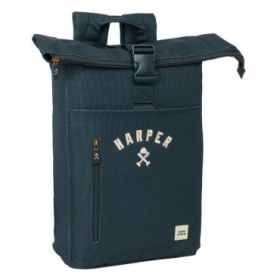 Safta Harper and Neyer Mochila para Portatil hasta 15.6" - Cremallera - Interior Acolchado - Bolsillo Interior - Asa Superior - 280x130x420mm - Color Azul Marino