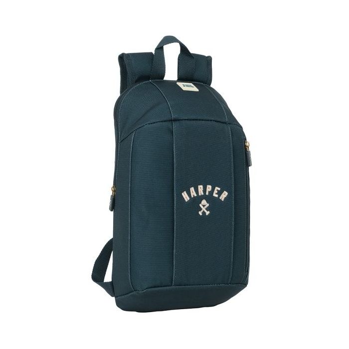 Safta Harper and Neyer Mini Mochila - Hombreras Acolchadas - Espalda Ergonomica - Asa Superior - Uso Diario - 8.5L - 220x100x390mm - Color Azul Marino