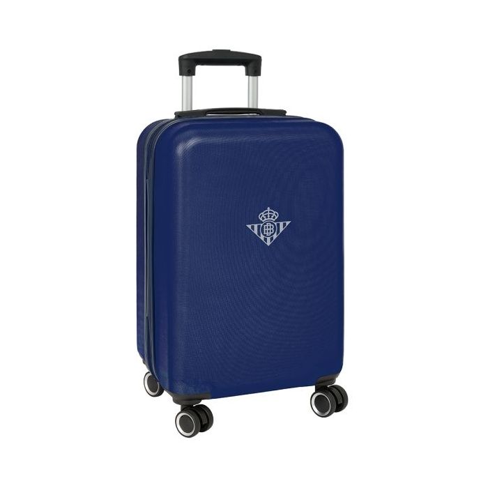 Safta Real Betis Balompie Maleta Trolley de Cabina 20” - Cierre con Candado - Interior con Bolsillo - Cintas con PVC - Ruedas Giratorias - Ajustable - 40.10 L - 345x200x550mm - Color Azul Marino